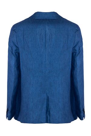 Blue linen blazer 120% LINO | 33AL2M89BV000G147700098